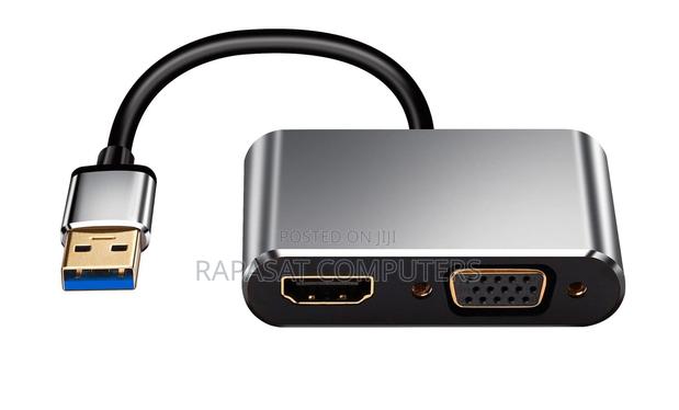 Usb 3.0 Male to Hdmi+Vga Female Adapter · Photo 1