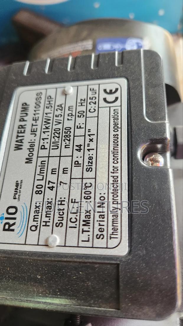 Rio 1.5hp 1.1kw Stainless Water Pump - Complete With Booster · Photo 4
