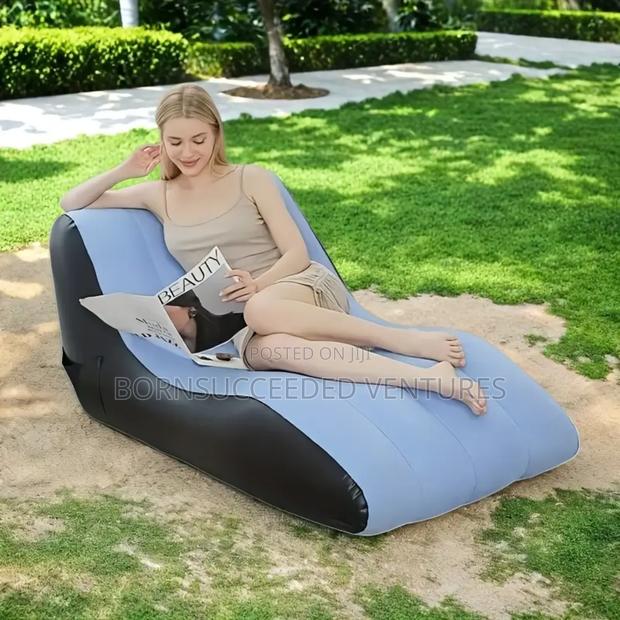Lazy Sofa Inflatable Folding Louniger Outdoor Sofa Bed · Photo 2