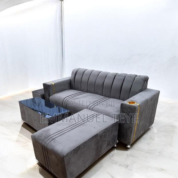 3 in One Sofa Set Made Off Ash Fabric · Photo 2