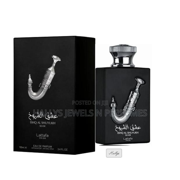 Ishq Al Shuyukh Silver Perfume by Lattafa, 100ml, Men's · Photo 1