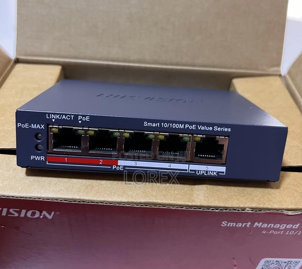 Hikvision 4 Port Poe Switch Unmanaged Ds-3e1105p-Ei/M · Photo 2