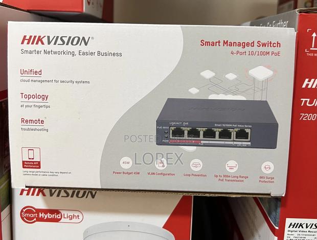 Hikvision 4 Port Poe Switch Unmanaged Ds-3e1105p-Ei/M · Photo 1