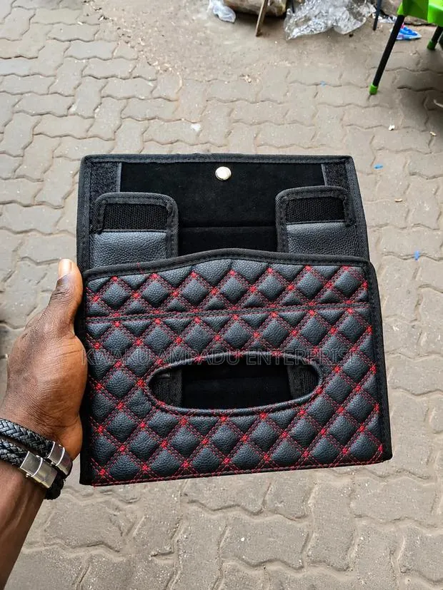 Foldable Leather Tissue Box - Portable · Photo 1