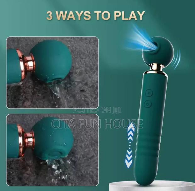 3 in 1 Sucking , Slapping , Thrusting Magic Wand Vibrator · Photo 1