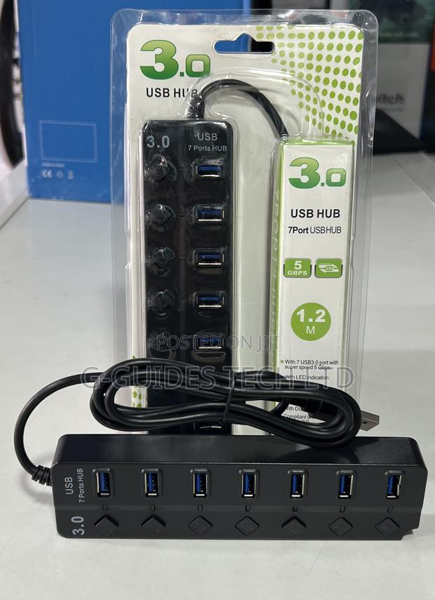 7-Port Usb 3.0 Hub ,7port 3.0 Usb Hub With Super Speed 5gbps · Photo 1