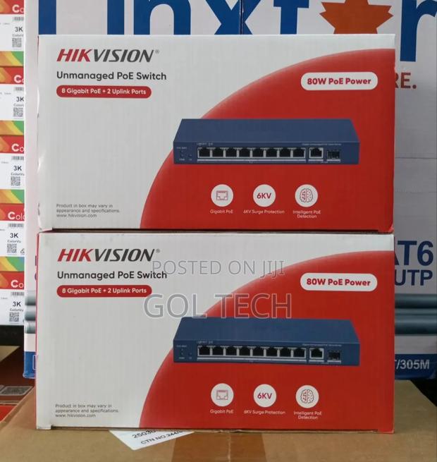 8port Gigabit Poe Switch Unmanaged With 2uplink Hikvision · Photo 1