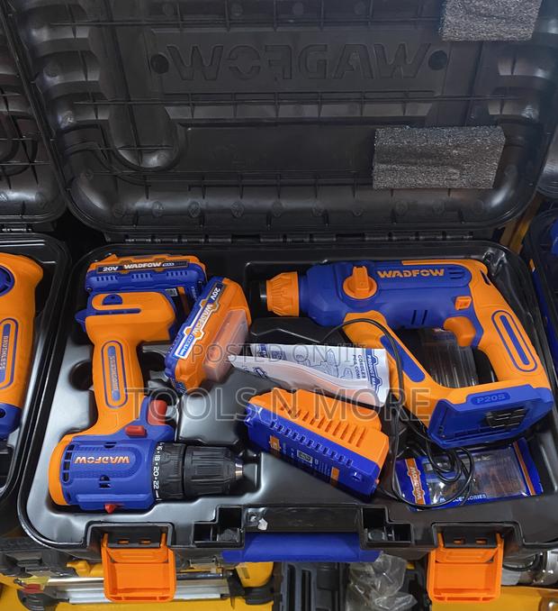 Wadfow 20v Cordless Drill and Rotary Hammer Combo Set · Photo 1