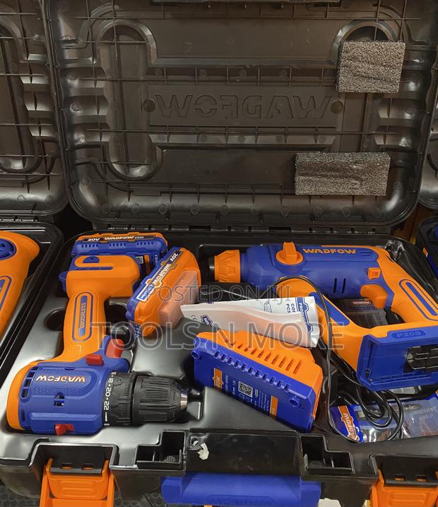 Wadfow 20v Cordless Drill and Rotary Hammer Combo Set · Photo 2