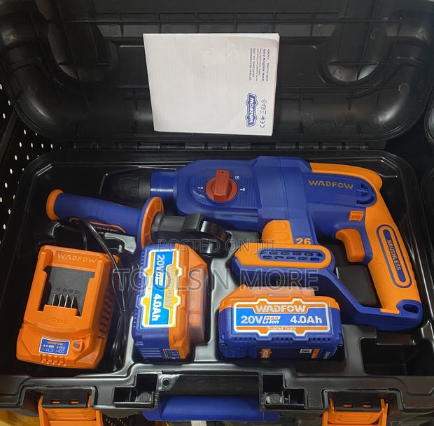 Wadfow 20v Cordless Rotary Hammer (4 Functions) 4ah Battery · Photo 1