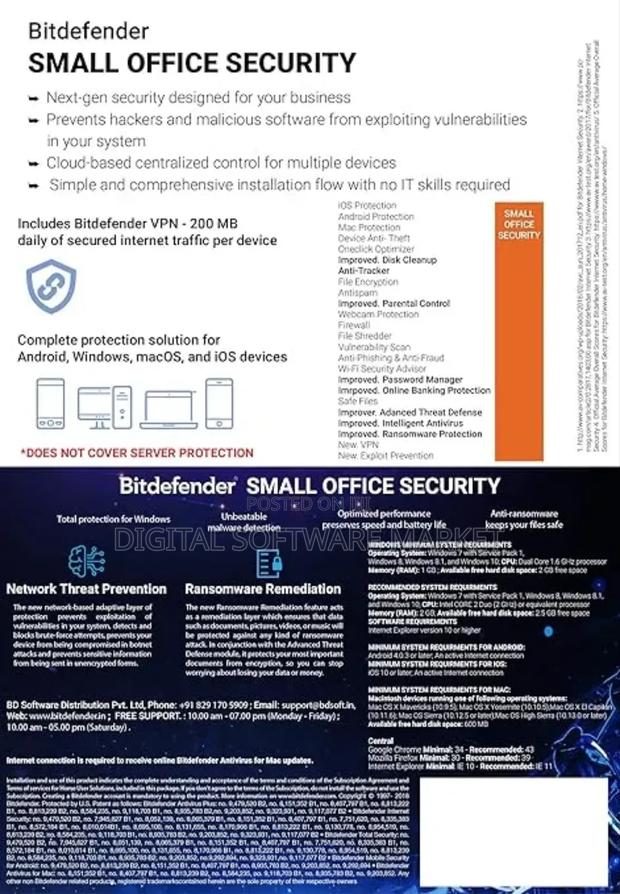 Bitdefender Small Office Security 20 Device 2 Year for Pc · Photo 2