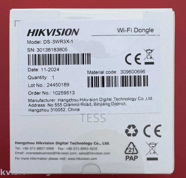 Hikvision USB Wifi Receiver Dongle for DVR/NVR Ds-3wr3x-1 · Photo 2