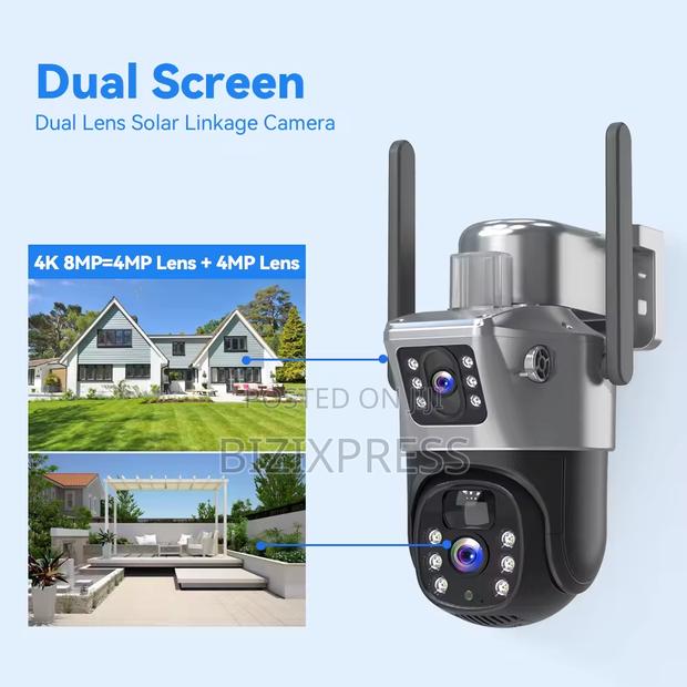 Double Lens Solar Security Camera · Photo 1