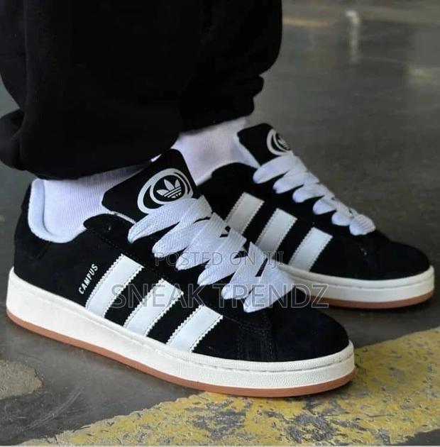 Adidas Campus Black Suede N White · Photo 3