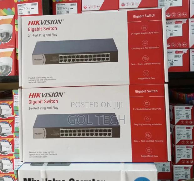 Hikvision Gigabit Switch 24port Plug and Play Rack Mount · Photo 2
