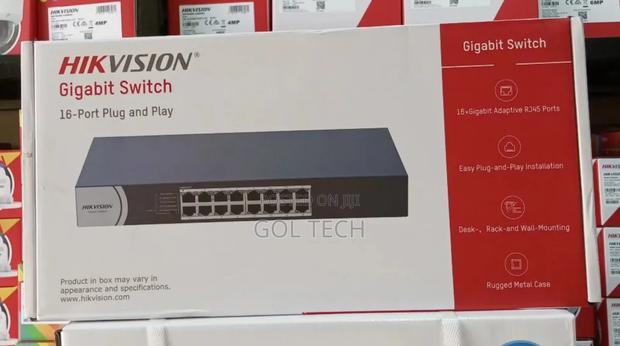 Hikvision Gigabit Switch 16port Plug and Play Rack Mount · Photo 1
