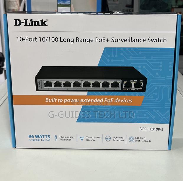 D-Link 10-Port Long Range Poe + Surveillance Switch · Photo 1