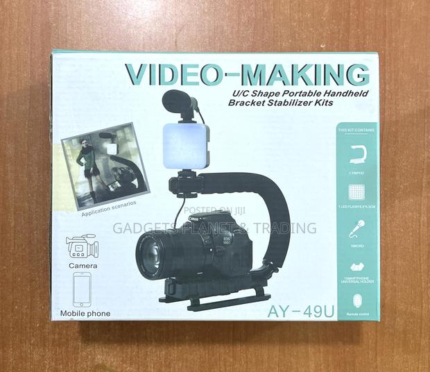Ay49u Portable Camera Stabilizer With Fill Light Mic · Photo 3