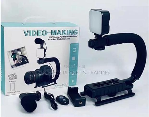 Ay49u Portable Camera Stabilizer With Fill Light Mic · Photo 1