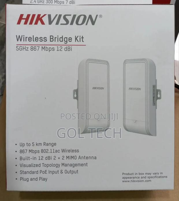 Hikvision Wireless Bridge Kit 5km Range 5ghz Ds-3wf02-5ac/D · Photo 1