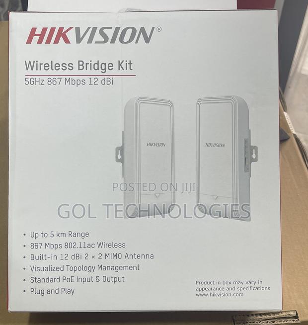 Hikvision Wireless Bridge Kit 5km Range 5ghz Ds-3wf02-5ac/D · Photo 1
