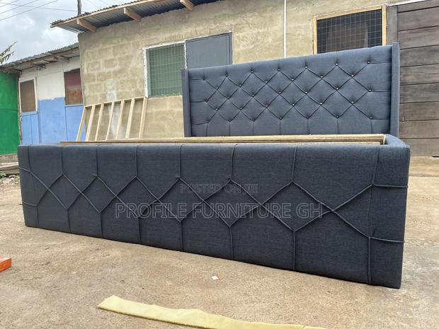 Dark Gray Queen Size 72x75 Bedframe// Luxurious And Durable · Photo 3