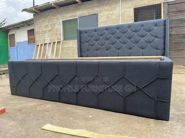 Dark Gray Queen Size 72x75 Bedframe// Luxurious And Durable · Photo 2