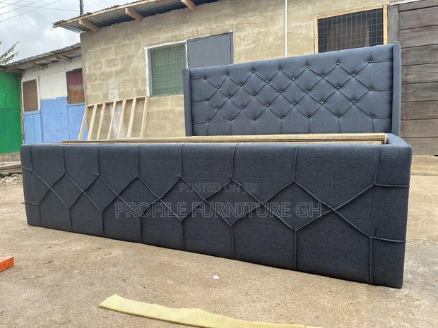 Dark Gray Queen Size 72x75 Bedframe// Luxurious And Durable · Photo 1