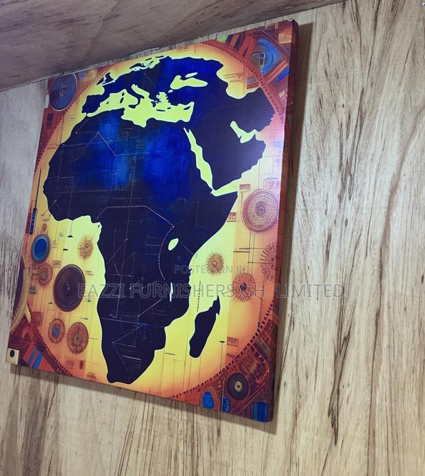 African Globe World Map Single Canvas Wall Arts Frame Decor · Photo 1