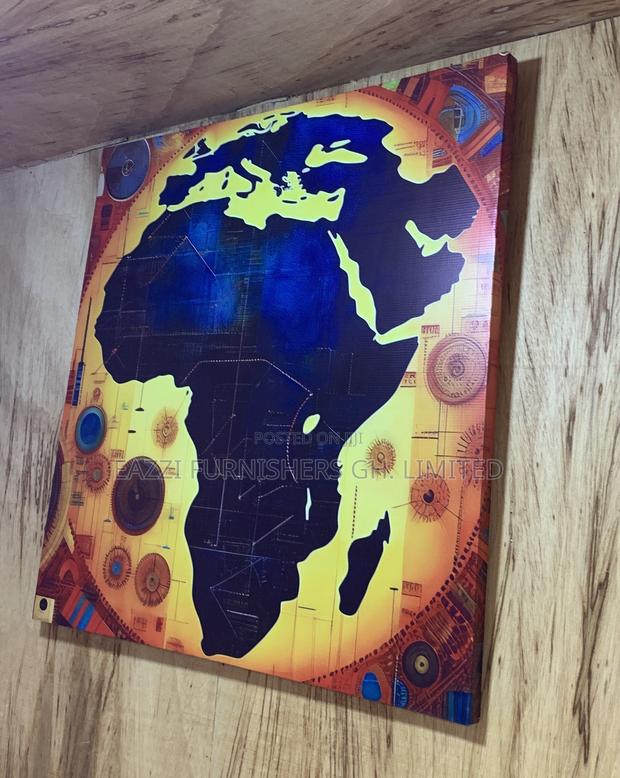 African Globe World Map Single Canvas Wall Arts Frame Decor · Photo 2