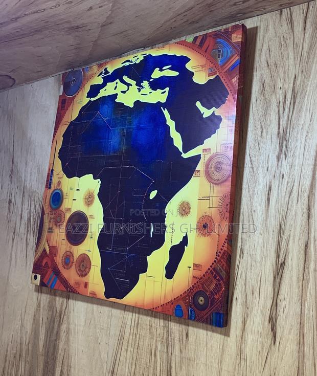 African Globe World Map Single Canvas Wall Arts Frame Decor · Photo 3