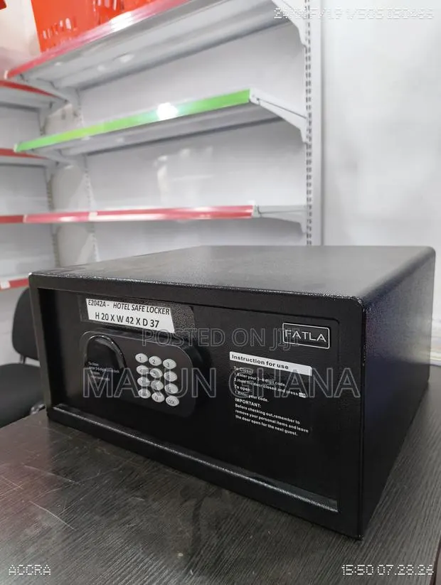 Hotel Safe Locker E2042A Electronic Digital Safe – 10kg – Black · Photo 1