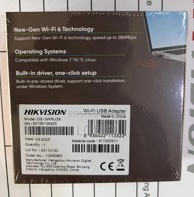 Hikvision Wifi Usb Receiver Wifi 6 Usb Dongle Ds-3wru3x · Photo 2