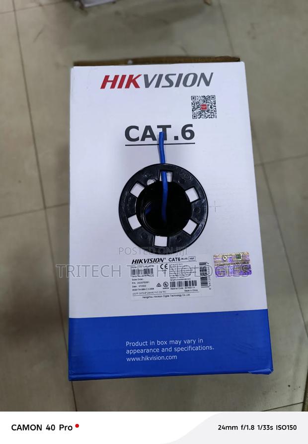 Hikvision Ds-1ln6-Ue-W 305m Cat6 Utp Network Cable Copper · Photo 1