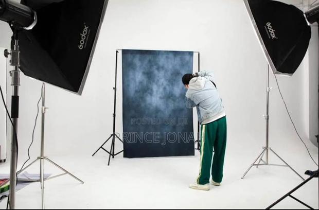 Kate 1.5 * 2.2m/5 * 7ft Classic Textured Blue Backdrop · Photo 2