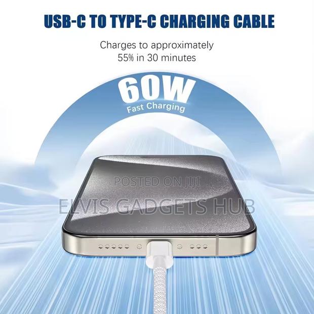 60w iPhone 15/16 Type C to C Nylon Braided Cable · Photo 7