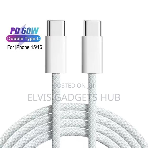 60w iPhone 15/16 Type C to C Nylon Braided Cable · Photo 2
