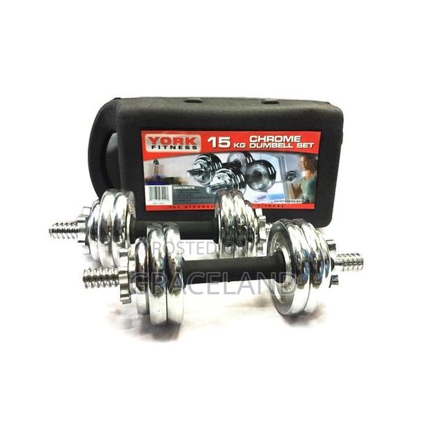 This Is Original Chrome 15 Kg Dumbbell Set Adjustable Gym. · Photo 2