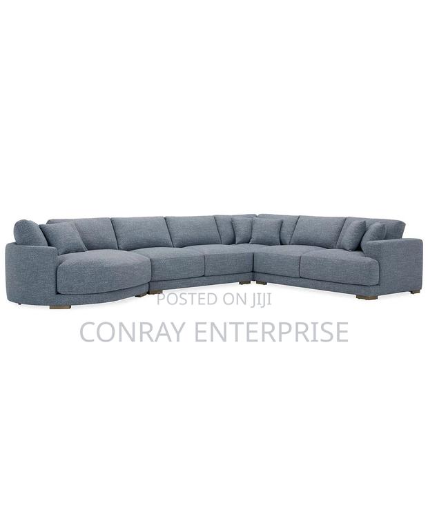 Vasher 166” 4-Pc Fabric Sectional Sofa With Cuddler. · Photo 1
