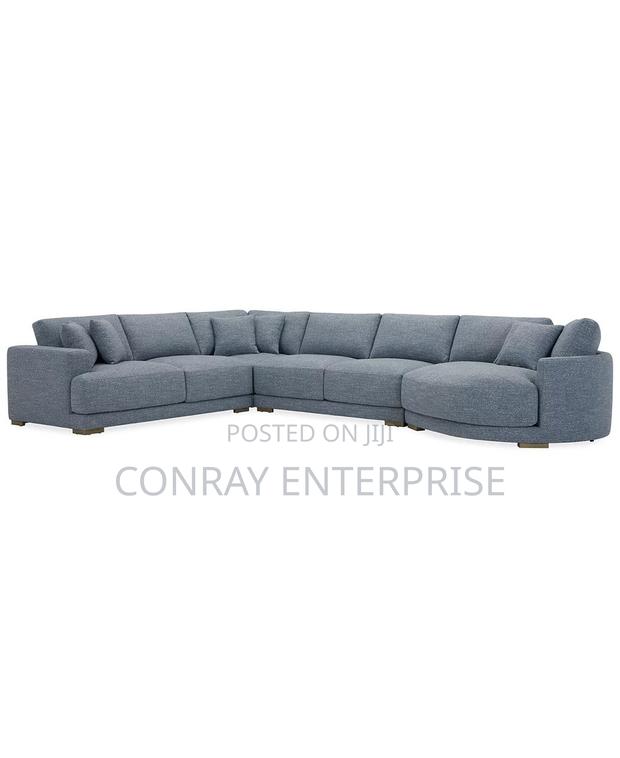 Vasher 166” 4-Pc Fabric Sectional Sofa With Cuddler. · Photo 2