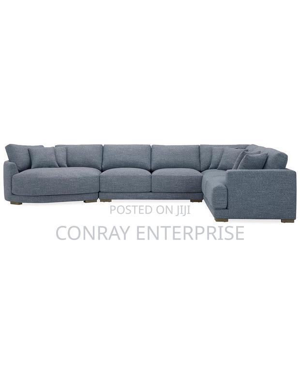 Vasher 166” 4-Pc Fabric Sectional Sofa With Cuddler. · Photo 4