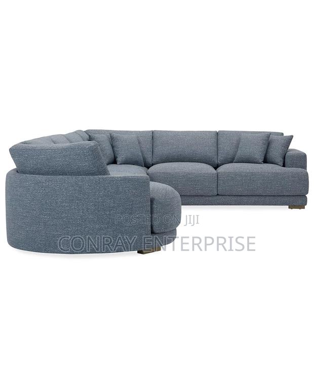 Vasher 166” 4-Pc Fabric Sectional Sofa With Cuddler. · Photo 3