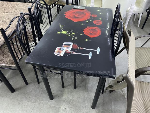 Dining Table 4 Seater Chairs (Red Flower) · Photo 2