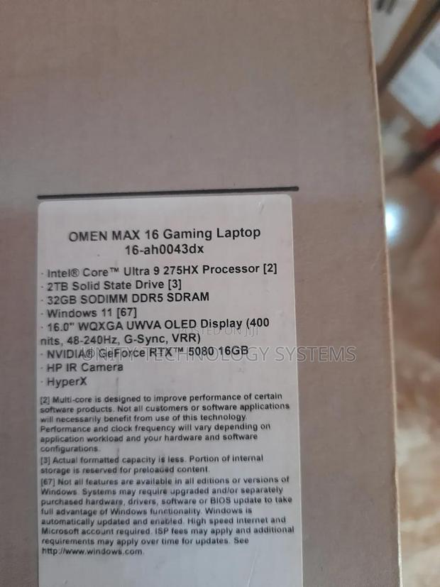 New Laptop HP Omen Max 16 32GB Intel Core Ultra 9 SSD 2T · Photo 1