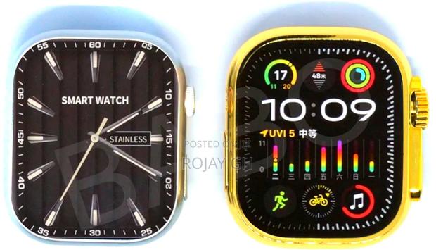 H39 Ultra 12-in-2 Smart Watches Set, Airpod 7 Straps -Gold · Photo 4