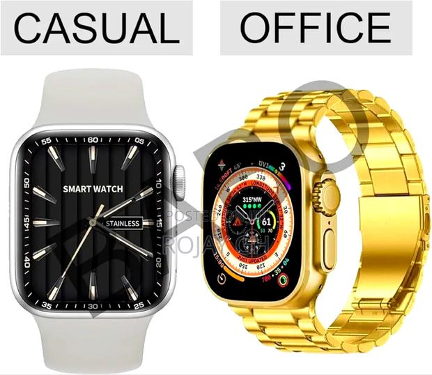H39 Ultra 12-in-2 Smart Watches Set, Airpod 7 Straps -Gold · Photo 5