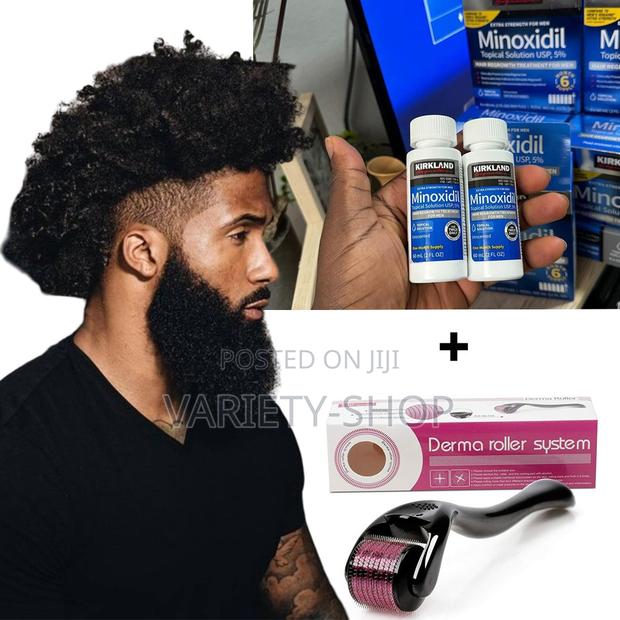 Super Combo for Beard and Hair Growth (2 Kirkland + 1 Roller · Photo 1