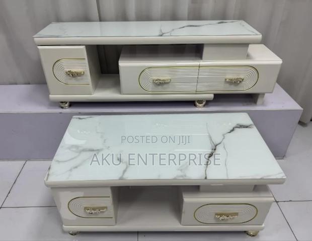 Extendable Tv Stand and Centre Table White, Brown, Black · Photo 4