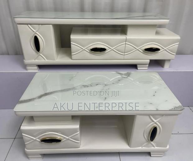 Extendable Tv Stand and Centre Table White, Brown, Black · Photo 5