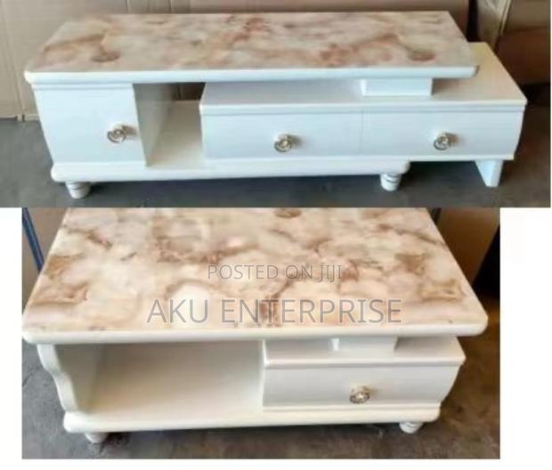 Extendable Tv Stand and Centre Table White, Brown, Black · Photo 6